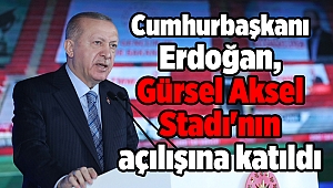 Cumhurbaşkanı Erdoğan, video konferans yöntemiyle Gürsel Aksel Stadı'nın açılışına katıldı