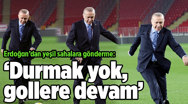 Erdoğan, Gürsel Aksel Stadı'nı inceledi