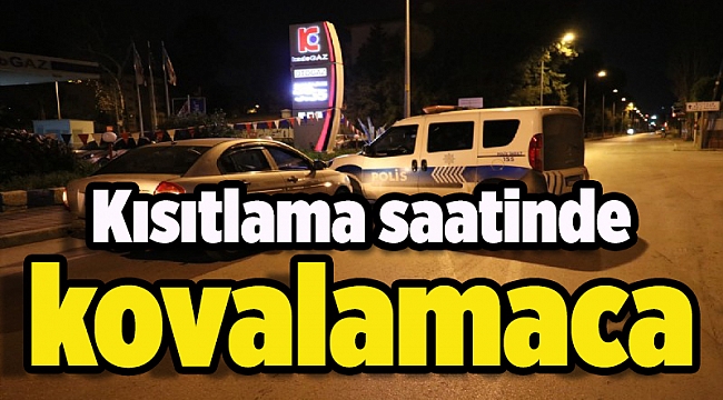 Otomobiliyle polis aracına çarparak kaçan alkollü sürücü kovalamaca sonucu yakalandı