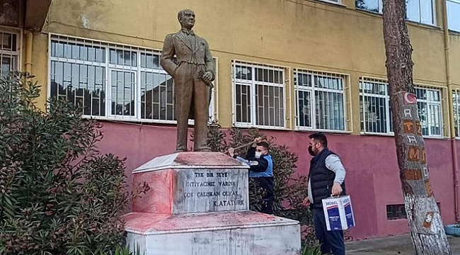Bakan Soylu açıkladı: "Atatürk büstüne zarar verenler yakalandı"