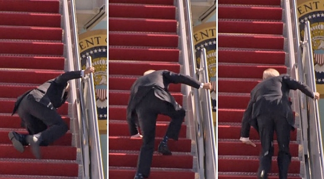 Beyaz Saray'dan Biden'ın düşmesine ilişkin açıklama: Rüzgar yüzünden