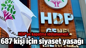HDP'ye kapatma iddianamesi: 687 kişi için siyaset yasağı