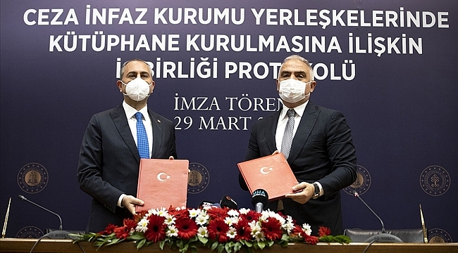 Kültür ve Turizm ile Adalet bakanlıklarından cezaevlerinde kütüphane kurulması için iş birliği