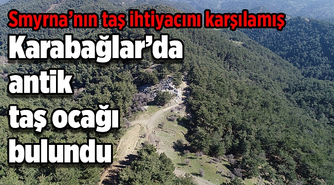 İzmir’de antik taş ocağı bulundu