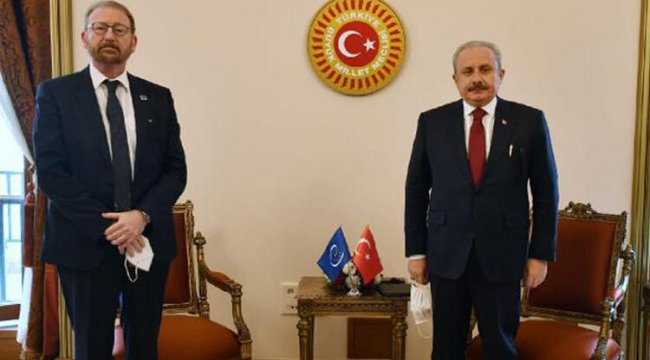 Meclis Başkanı Şentop, AKPM Başkanı Daems ile görüştü