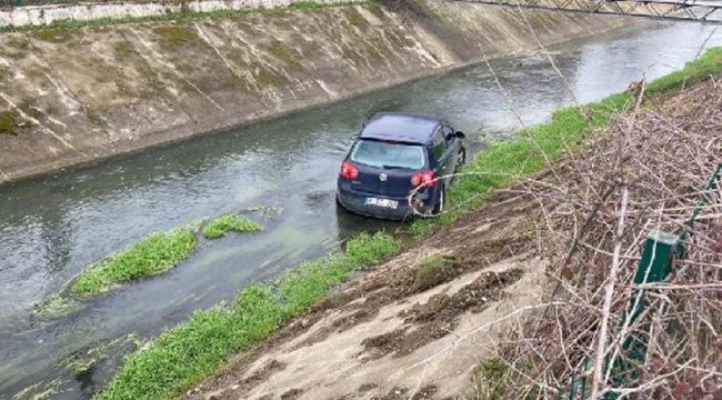 Otomobil dereye uçtu, sürücü yaralandı!