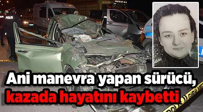 Ani manevra yapan sürücü, kazada hayatını kaybetti