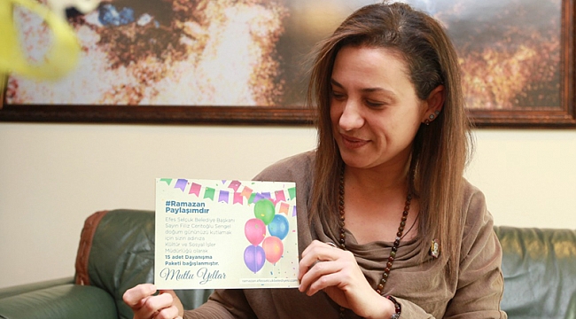 Belediye personelinden Sengel’e doğum günü hediyesi