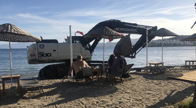 Görenler ihbar etti! İş makinesi operatörü gözaltına alındı