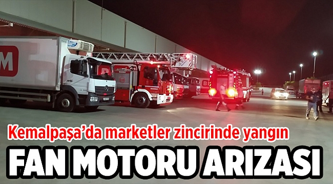 İzmir'de marketler zincirinin deposunda yangın çıktı