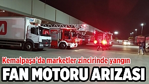 İzmir'de marketler zincirinin deposunda yangın çıktı