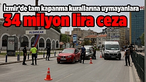 İzmir'de tam kapanma kurallarına uymayanlara 34 milyon lira ceza