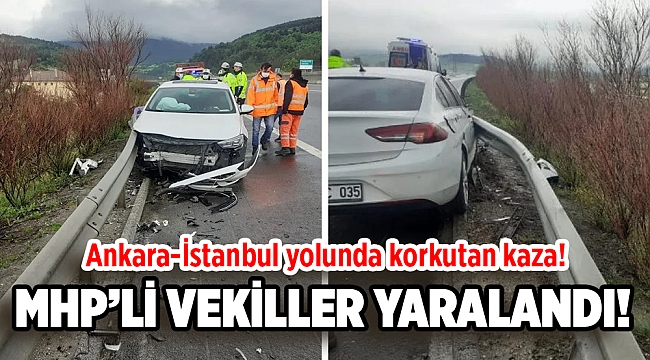 MHP'li milletvekillerinin içinde olduğu araç kaza yaptı