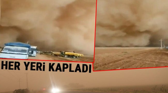 Şanlıurfa ve Mardin'de korku dolu anlar! Kum fırtınası hayatı felç etti