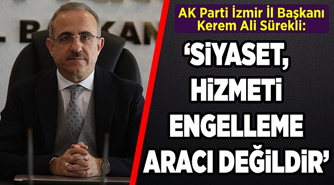 Başkan Sürekli’den Bergama Millet Bahçesi itirazlarına tepki: Siyaset; hizmet engelleme aracı değildir!