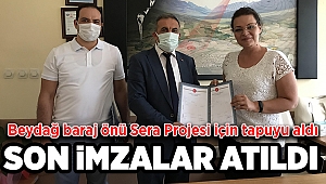Beydağ Belediyesi Baraj Önü Sera Projesi İçin Tapuyu Aldı