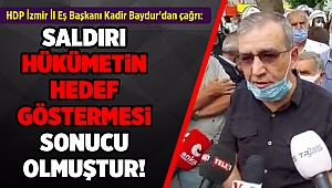 HDP İzmir İl Eş Başkanı Kadir Baydur'dan çağrı: HDP’ye ve demokrasiye sahip çıkın