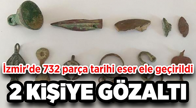 İzmir'de 732 parça tarihi eser ele geçirildi