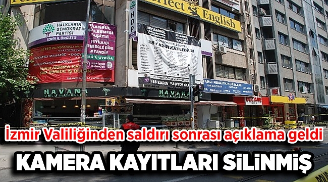 Saldırı sonrası çıkan iddialara ilişkin İzmir Valiliğinden açıklama