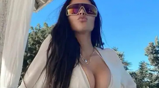 Türk takipçileri yorum yağdırdı! Kim Kardashian'ın kıyafeti akıllara Camdaki Kız'ın Nalan'ını getirdi
