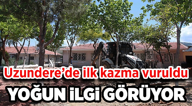 Uzundere Meydanı için ilk kazma vuruldu