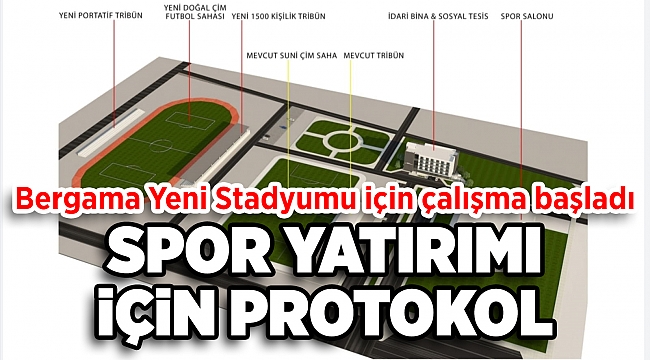 Bergama Yeni Stadyumu için çalışma başladı