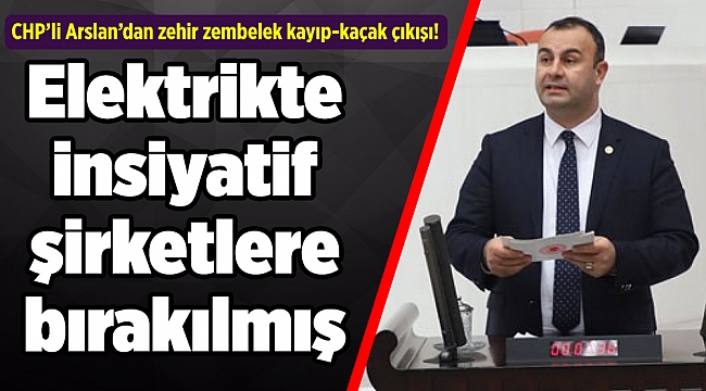 CHP Arslan: Elektrikte insiyatif şirketlere bırakılmış