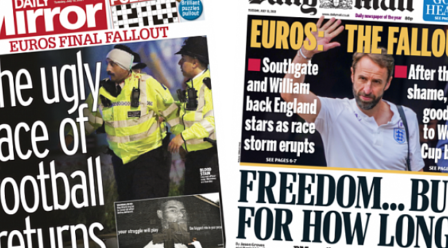 Futbolculara yapılan ırkçı saldırı İngiliz basınında!