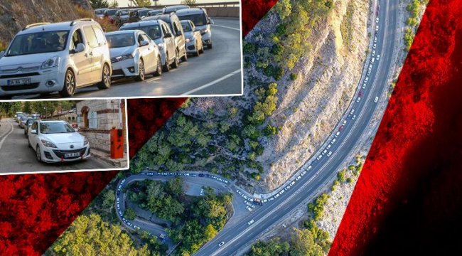 Günün ilk saatleriyle Antalya'da akın ettiler! Kilometrelerce kuyruk oluştu