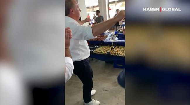 Muharrem İnce'den pazar yerinde 'vur patlasın çal oynasın'