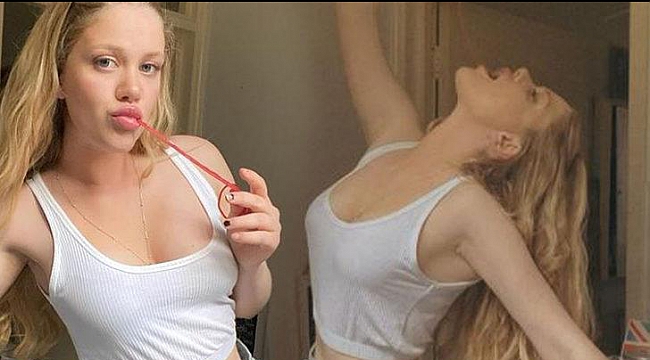 Serel Yereli'den ilginç tercih! Bikini üstü yerine bandana...