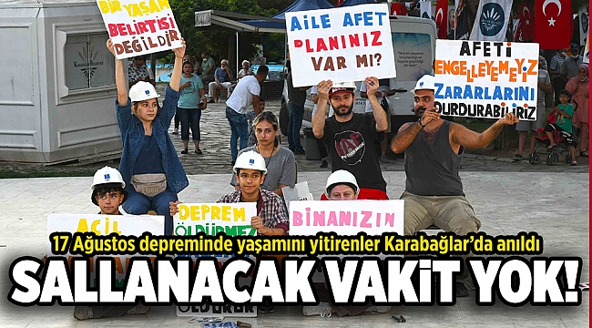 17 Ağustos depreminde yaşamını yitirenler Karabağlar’da anıldı