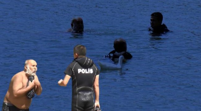 Baraj kapaklarının önünde yüzünce polisler harekete geçti! &#039;Yüzüyorum, neden karışıyorsunuz?&#039;