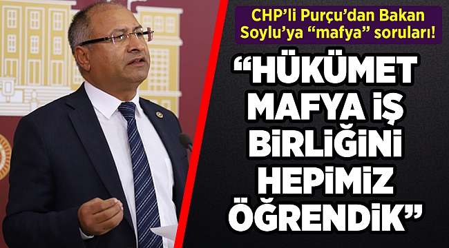 CHP’li Purçu’dan Bakan Soylu’ya “mafya” soruları