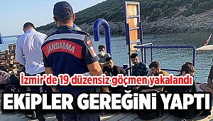İzmir'de 19 düzensiz göçmen yakalandı