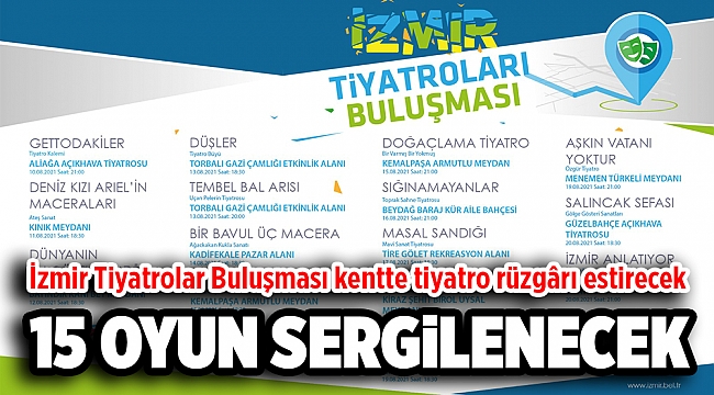 İzmir Tiyatrolar Buluşması kentte tiyatro rüzgârı estirecek
