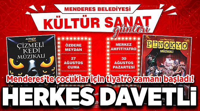 Menderes’te Çocuklar İçin Tiyatro Zamanı