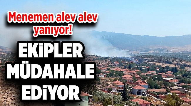 Menemen’de korkutan yangın: Müdahale ediliyor