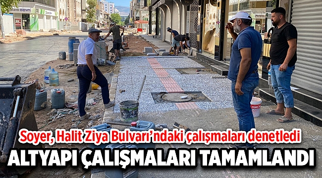 Soyer, Halit Ziya Bulvarı’ndaki çalışmaları denetledi