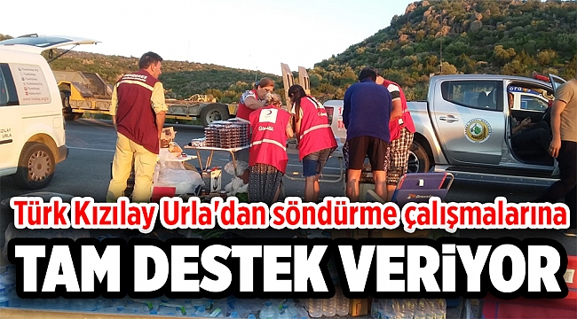 Türk Kızılay Urla'dan söndürme çalışmalarına destek