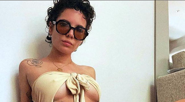 Türk sevgilisi Alev Aydın’dan oğlu olan dünyaca ünlü şarkıcı Halsey, bebeğini emzirdiği anları paylaştı