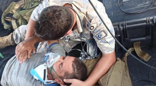 Yangının ortasında mahsur kalan kişiyi Hava Kuvvetleri Komutanlığı kurtardı