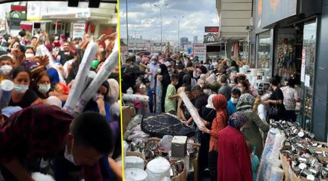 Bu da 50 TL’lik halı izdihamı