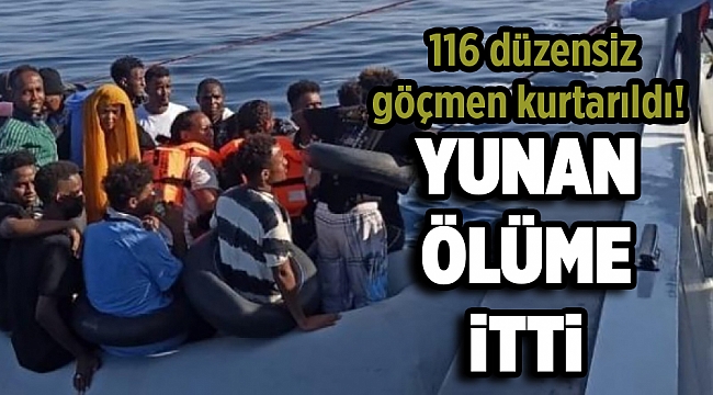 Dikili açıklarında 116 düzensiz göçmen kurtarıldı