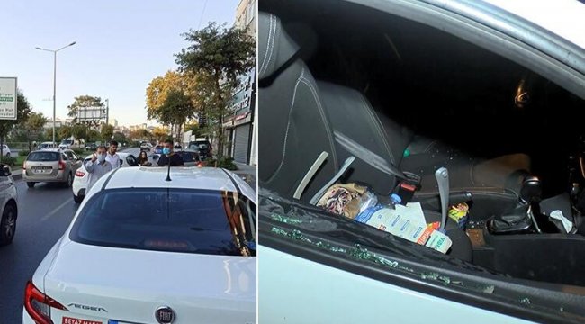 'İmamoğlu'nun özel kalemiyim' dedi, 2 yaşındaki çocuğun bulunduğu otomobilin camına taş attı