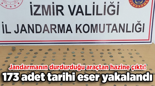 Jandarmanın durdurduğu araçtan hazine çıktı!