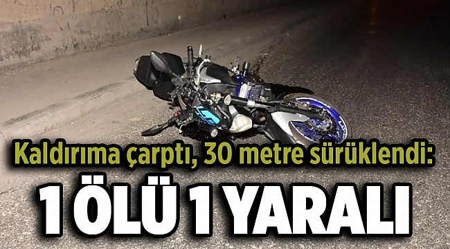 Kaldırıma çarptı, 30 metre sürüklendi: 1 ölü, 1 yaralı