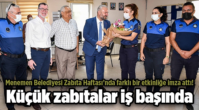 Menemen'de küçük zabıtalar iş başında