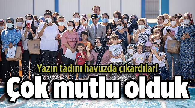 Yazın tadını havuzda çıkardılar