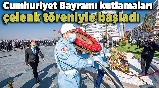 Cumhuriyet Bayramı kutlamaları çelenk töreniyle başladı